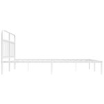 vidaXL Cadre de lit métal avec tête de lit blanc 183x213 cm