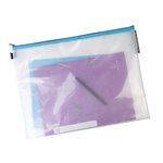 Pochettes de rangement à fermeture éclair a3 exacompta couleurs assorties - lot de 10
