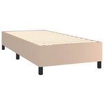 vidaXL Sommier à lattes de lit avec matelas Cappuccino 90x190 cm
