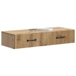 vidaXL Table d'appoint murale Chêne artisanal 87 5 x 34 5 x 17 cm