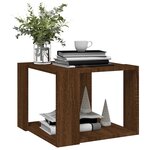 Vidaxl table basse chêne marron 40x40x30 cm bois d'ingénierie