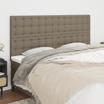 vidaXL Têtes de lit 4 Pièces Taupe 100x5x78/88 cm Tissu