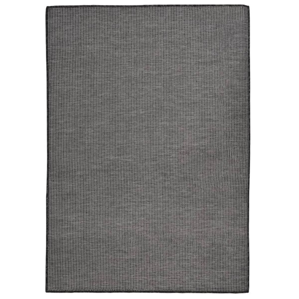 vidaXL Tapis à tissage plat d'extérieur 140x200 cm Gris