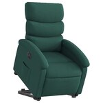vidaXL Fauteuil inclinable électrique vert foncé tissu
