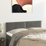 vidaXL Têtes de lit 2 Pièces Gris foncé 72x5x78/88 cm Velours