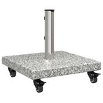 vidaXL Pied de parasol Gris 45 x 45 x 43 cm Granit  Acier