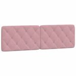 vidaXL Cadre de lit avec LED sans matelas rose 160x200 cm velours