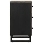 vidaXL Table de chevet noir 50x33x62 cm bois de manguier solide