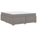 vidaXL Cadre de lit avec matelas Taupe 180 x 200 cm tissu