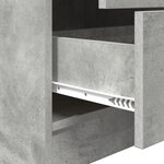 Bureau vidaXL avec rangement Gris béton Bois d'ingénierie