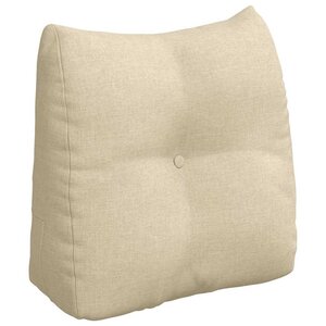 vidaXL Coussin de Dos Crème 45 x 24 x 50 cm tissu