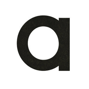 A Béton Noir - numéro adhésif pour boîtes aux lettres- Vinyle épais texturé  hauteur 50 mm.