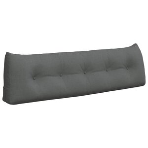 vidaXL Coussin de Dos Gris foncé 160 x 24 x 50 cm tissu