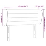 vidaXL Tête de lit avec oreilles Bleu foncé 103x23x78/88 cm Velours
