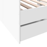 vidaXL Lit de jour avec tiroirs blanc 100x200 cm bois d'ingénierie