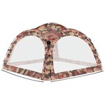 vidaXL Tente de réception avec LED et 4 parois 3 6x3 6x2 3m Camouflage
