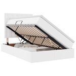 vidaXL Lit avec rangement et LED Blanc pur 120 x 200 cm Simili cuir