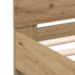 vidaXL Lit avec lumières LED Chêne artisanal 75x190 cm Bois d'ingénierie