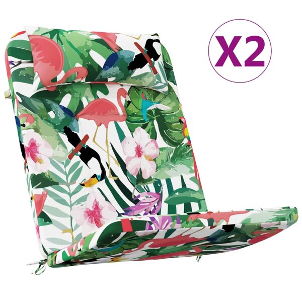 vidaXL Coussins de chaise adirondack lot de 2 multicolore tissu oxford