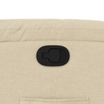 vidaXL Fauteuil inclinable Crème Tissu