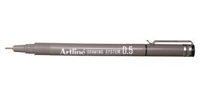 Feutre 'Drawing System' pointe 0,5 mm noir ARTLINE