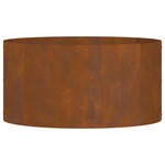 vidaXL Cache-pot de jardin Marron 40 x 40 x 20 cm Acier cuivré