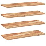 vidaXL Étagères flottantes 4 Pièces 100x30x2 cm acacia massif à l'huile