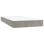vidaXL Sommier à lattes de lit matelas et LED Gris clair 200x200 cm