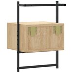 vidaXL Table de chevet murale 2 Pièces chêne sonoma 35x30x51 cm