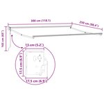vidaXL Auvent Rétractable Rouge et Blanc 300 x 250 cm