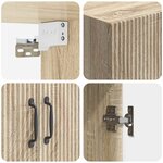 vidaXL Armoire Murale 59 x 31 x 60 cm Bois d'ingénierie Chêne Sonoma