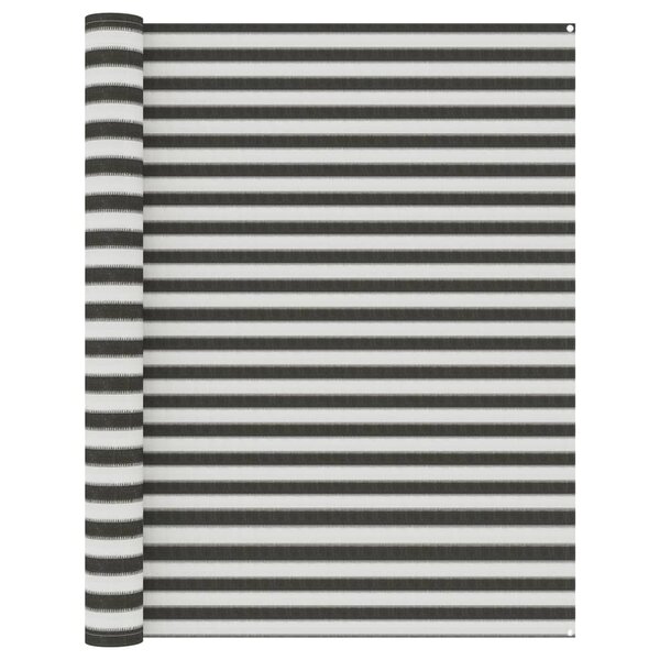 vidaXL Tapis de tente 250x550 cm Anthracite et blanc