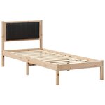 vidaXL Cadre de lit avec tête de lit rembourrée Noir 80 x 200 cm