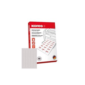 Kores etiquette universelle, 38 x 21,2 mm, blanc