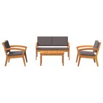 vidaXL Ensemble bistrot 4 Pièces Marron 75 x 45 x 38cm