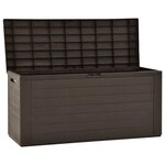 vidaXL Boîte de rangement de jardin Marron 116x44x55 cm