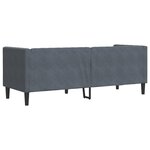 vidaXL Canapé Chesterfield avec traversins 3 places gris foncé velours