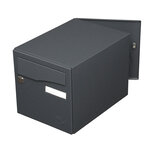 Boîte aux lettres Préface 2 portes noir sablé ral 2100 ms