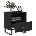 vidaXL Table de chevet noir 40x35x47 5 cm bois d’ingénierie