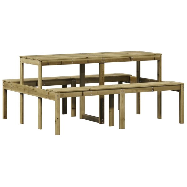 vidaXL Table de pique-nique 160x134x75 cm bois de pin imprégné