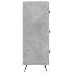 vidaXL Commode gris béton 69 5 x 34 x 90 cm bois d'ingénierie