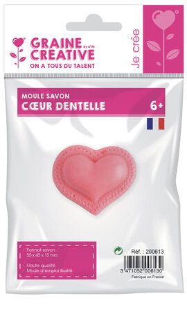 Moule pour Savon Mini Coeur Dentelle