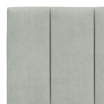 vidaXL Cadre de lit avec tête de lit Gris clair 200x200 cm Velours