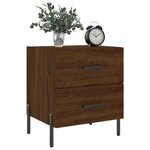 vidaXL Tables de chevet 2 Pièces chêne marron 40x35x47 5 cm