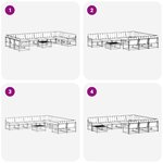 vidaXL Ensemble de canapés d'extérieur 11 Pièces Blanc et noir