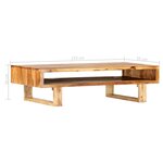 vidaXL Table basse 110 x 55 x 30 cm Bois massif