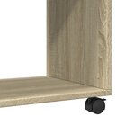 vidaXL Table d'appoint avec roues Chêne sonoma bois d'ingénierie