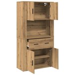 vidaXL Meuble Haut Chêne Artisan 80x33x150 cm Bois d'Ingénierie