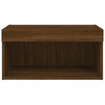 vidaXL Meuble TV avec lumières LED chêne marron 60x30x30 cm