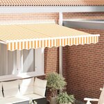 vidaXL Bande de auvent Jaune et blanc 2.3 x 0.2 m Toile
